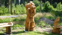 Holz Skulptur auf dem Scheibenberg