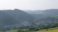 die ersten Meter nach oben und toller Blick auf Willingen